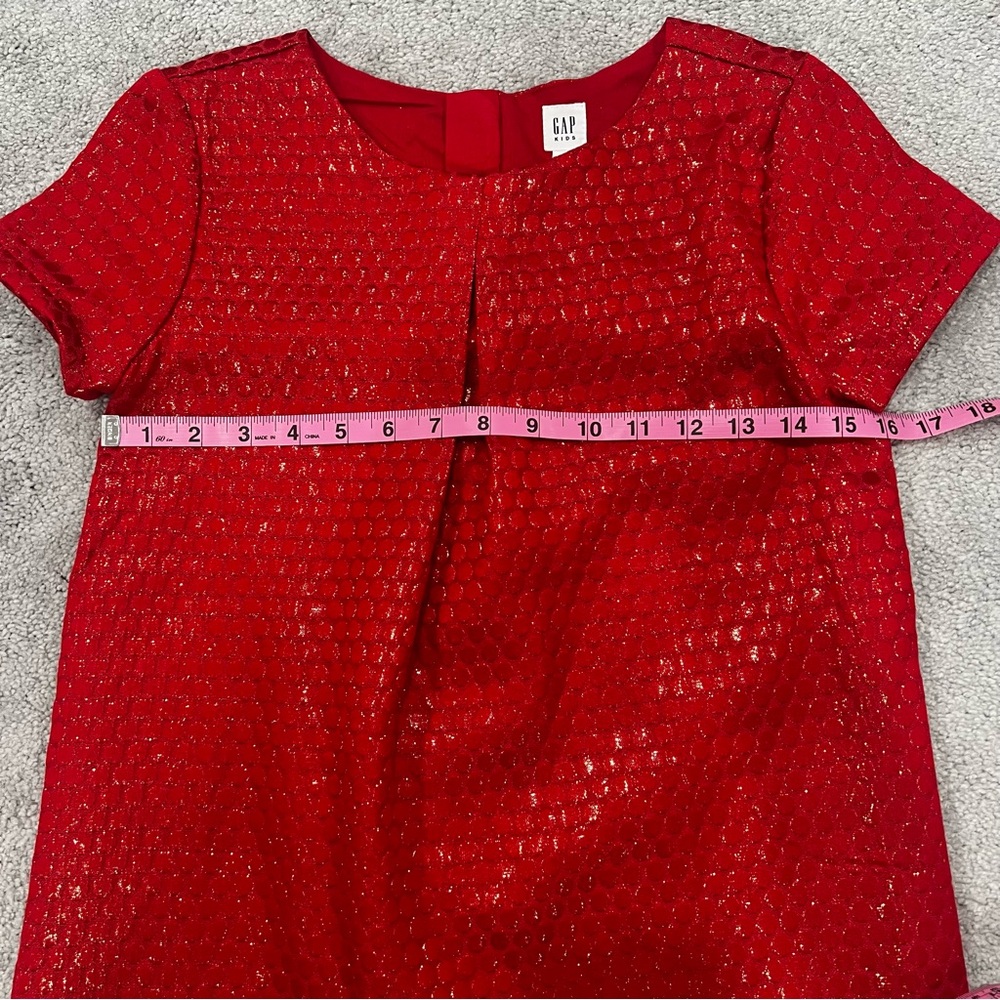 GAP Kids Metallic Pleated Dress in Jacquard Girls Sz XL NWT - Picture 7 of 10